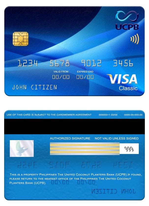 Philippines The United Coconut Planters Bank (UCPB) visa classic card